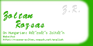 zoltan rozsas business card