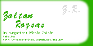 zoltan rozsas business card